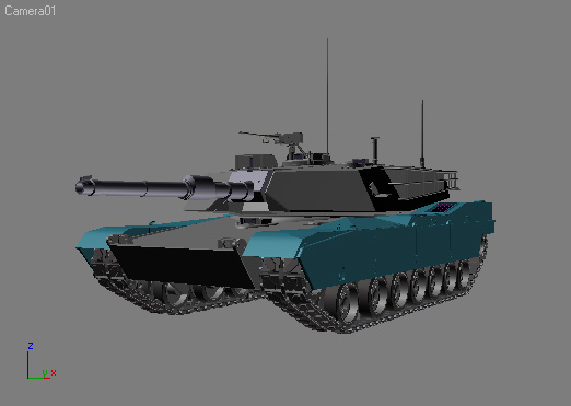 Modelo de tanque a ser utilizado visto em software de modelagem 3D
