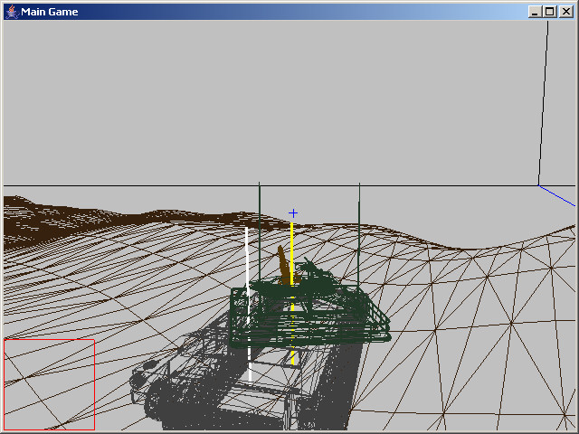 Detalhe do tanque articulado e do terreno ondulado