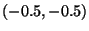 $(-0.5, -0.5)$