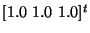 $[1.0 1.0 1.0]^t$
