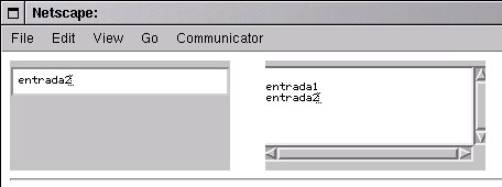 Navegador com dois applets