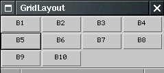 Janela com GridLayout