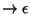 $\rightarrow \epsilon$