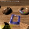 Painting and sculpting on a relif mapped quad