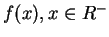 $f(x), x \in
{\Bbb{R}}^-$