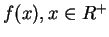 $f(x), x \in
{\Bbb{R}}^+$