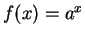 $f(x)=a^x$