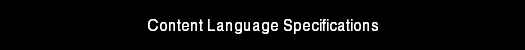 Content Languages Specifications